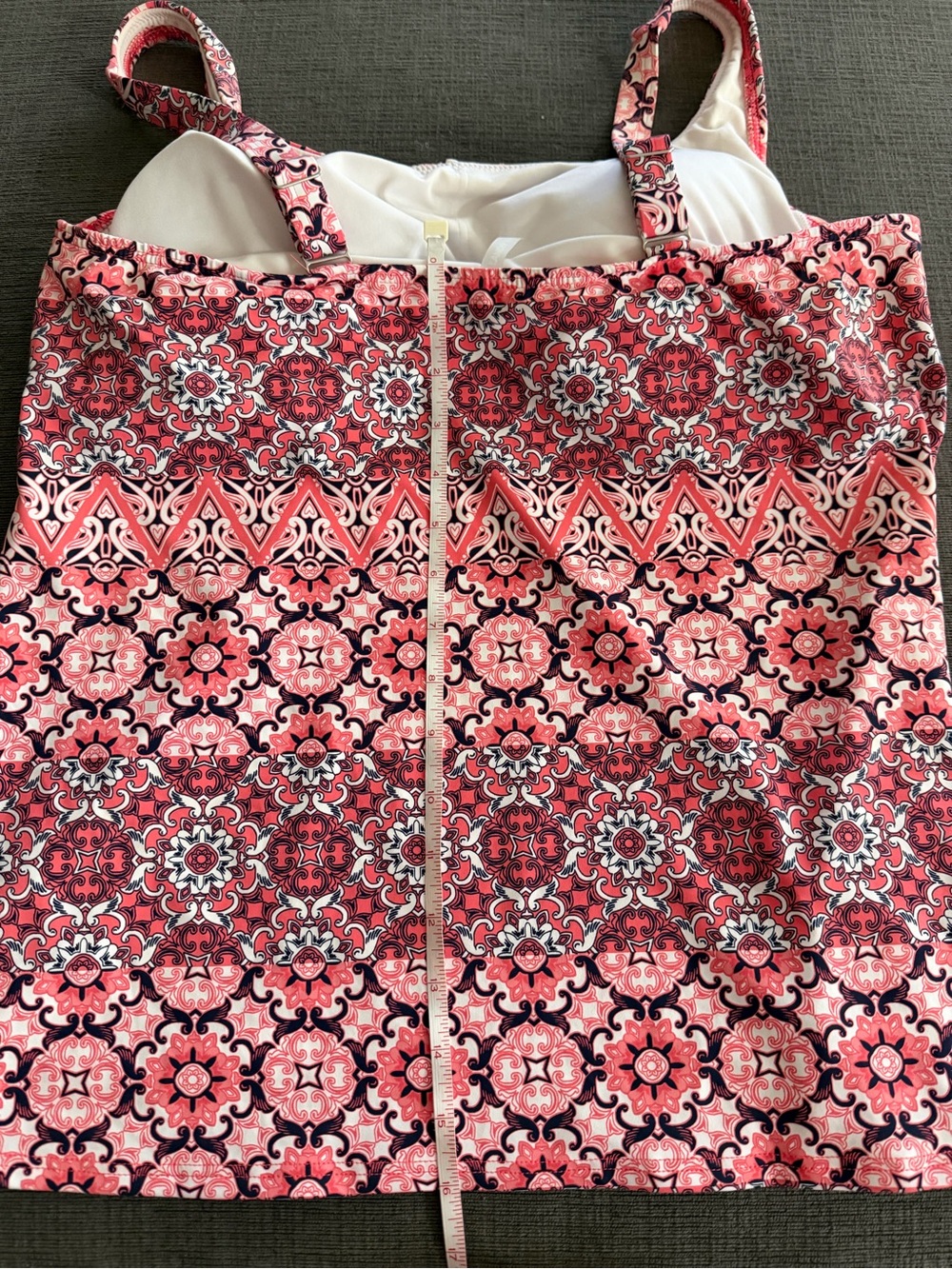 Womens LANDS’END Underwire Tankini Swim Top Size 16D - Picture 11 of 14